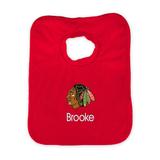 Infant Red Chicago Blackhawks Personalized Bib