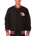 Men's JH Design Black Richard Childress Racing Wool Varsity Jacket