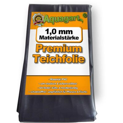 Teichfolie pvc 8m x 2m 1,0mm schwarz Folie für den Gartenteich