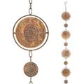 Regal Art & Gift 20456 - Flamed Copper Medallion Spinner Rain Chain