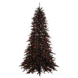 Vickerman 433126 - 3' x 25" Black Fir Tree with 100 Orange LED Lights Christmas Tree (K162031LED)