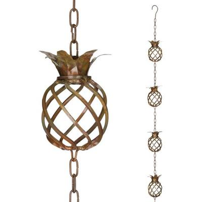 Regal Art & Gift 20453 - Flamed Copper Pineapple Rain Chain