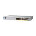 Cisco Catalyst 2960L-24PS-LL Network Switch, 24 Gigabit Ethernet PoE+ Ports, 195W PoE Budget, four 1 G SFP Uplink Ports, Fanless Operation, Enhanced Limited Lifetime Warranty (WS-C2960L-24PS-LL), grey