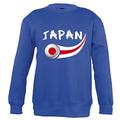 Supportershop Japan Sweatshirt Unisex Kinder, Blau Royal, fr: M (Größe Hersteller: 6 Jahre)