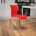 Flash Furniture Lowell Contemporary Design Stack Chair Plastic/Acrylic/Metal in Red | 31 H x 17 W x 20 D in | Wayfair 4-LF-7-07C-RED-GG