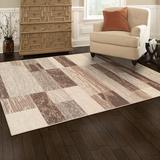 Brown 72 x 0.31 in Area Rug - Trent Austin Design® Valenti Contemporary Geometric Patchwork Indoor Area Rug or Runner | 72 W x 0.31 D in | Wayfair