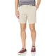 Nautica Men's Cotton Twill Flat Front Stretch Chino Short Casual Stone, 35 7