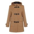 De La Creme - Camel Womens Wool & Cashmere Winter Hooded Duffle Coat Size 8 36
