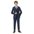 Paisley of London, Ezra Mesh Blue Page Boy Suit, Boys Slim Fit Prom Suit, Kids Formal Occasion Outfit, 4 Years