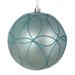 Vickerman 537152 - 4.75" Baby Blue Candy Ball Circle Glitter Christmas Tree Ornament (4 pack) (N182532D)