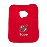 Infant Red New Jersey Devils Personalized Bib