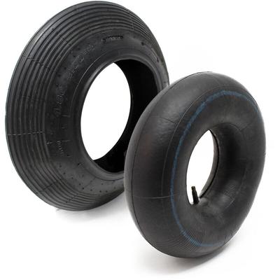 Wiltec - Set Reifen und Schlauch Größe 4.00-8, bis 160 kg Traglast, mit geradem Ventil TR13 für Image