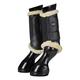 LeMieux Fleece Lined Brushing Horse Boots - Protective Gear and Training Equipment - Equine Boots, Wraps & Accessories (Black Natural/Medium)