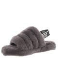 UGG Girl's Fluff Yeah Slide Slipper, Charcoal, 5 UK Child