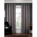 90" x 72" (228x183cm) Luxury Silver Grey Soft Faux Suede Thermal Blackout Ring Top Eyelet Pair Curtains Lined, Heavy Fabric By SW Living