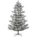 Vickerman 562802 - 12' x 74" Artificial Flocked Alder Long Needle Pine Christmas Tree (G186590)