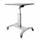 StarTech.com Mobile Standing Desk - Portable Sit Stand Ergonomic Height Adjustable Cart on Wheels - Rolling Computer/Laptop Workstation Table with Locking One-Touch Lift for Teacher/Student (STSCART)