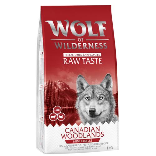 1kg Mini Kroketten Canadian Woodlands Wolf of Wilderness Hundefutter trocken