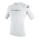 O'Neill Wetsuits Wetsuits UV Sun Protection Mens Basic Skins Short Sleeve Crew Sun Shirt Rash Guard, White, Medium - M