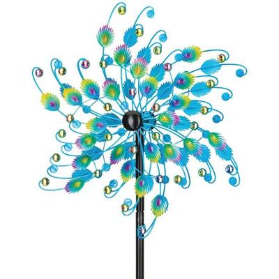 Regal Art & Gift 12253 - 24" Rotating Wind Spinner - Jeweled Peacock Wind Spinners