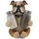 Bulldog Salt & Pepper Shaker Set Statuette with Decorative Spice Rack Display Stand Holder Puppy Dog Figurine in Puppy and Canine Kitchen Decor or Restaurant Bar Table Decorations As Housewarming