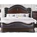 Astoria Grand Rippy Standard Bed Wood and /Upholstered/Faux leather in Brown/Red | 75 H x 83 W x 94.25 D in | Wayfair