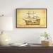 East Urban Home Brown Ancient Moving Boat - Graphic Art Canvas in Brown/Yellow | 14 H x 22 W x 1 D in | Wayfair ERNI0106 46739422