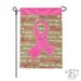 JEC Home Goods Ribbon Awareness 2-Sided Polyester 21 x 14 in. Garden Flag in Brown/Pink | 21 H x 14 W in | Wayfair GF67001-0