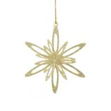 The Holiday Aisle® Acrylic Gold Snowflake Holiday Shaped Ornament Plastic in Gray/Yellow | 4.5 H x 1.75 W x 3.5 D in | Wayfair