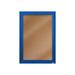 AARCO Wall Mounted Enclosed Bulletin Board Cork/Metal in Blue | 36 H x 24 W x 2 D in | Wayfair DCC3624RB