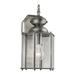 Alcott Hill® Sardinia 1 - Bulb 13" H Outdoor Wall Lantern Glass/Metal in Gray | 13 H x 7 W x 7 D in | Wayfair ALTH3151 42515516