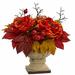 Alcott Hill® Peony & Sedum Mixed Floral Arrangement in Planter Polyester/Plastic in Red | 15 H x 13 W x 13 D in | Wayfair ALTH5057 43862091