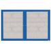 AARCO Outdoor Wall Mounted Bulletin Board Cork/Metal in Blue | 48 H x 72 W x 4 D in | Wayfair ODCC4872RIB