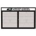 AARCO Illuminated Outdoor Enclosed Wall Mounted Bulletin Board Vinyl/Metal in White/Black | 36 H x 72 W x 4 D in | Wayfair ODCC3672RHIBK