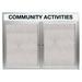 AARCO Illuminated Outdoor Enclosed Wall Mounted Bulletin Board Vinyl/Metal in White | 48 H x 60 W x 4 D in | Wayfair ODCC4860RHIBA