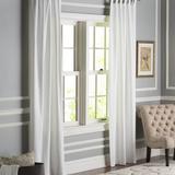 Alcott Hill® Mcgowen 100% Cotton Solid Room Darkening Thermal Tab Top Curtain Panels Metal in White | 95 H in | Wayfair