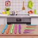 Classic Cuisine Colorful 10-Piece Stainless-Steel Cutting Knifes Set w/ 21.5-Inch-Long Magnetic Knife Holder in Blue/Gray/Green | Wayfair 25-10MKB