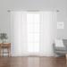 August Grove® Duluth Solid Sheer Rod Pocket Curtain Panels Polyester in White | 84 H in | Wayfair AGGR1910 37151890