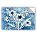 August Grove® Janousek Batik Flowers Crop Removable Wall Decal Vinyl in Blue/White | 12 H x 18 W in | Wayfair EDC5C8B8A0724F53AE84ED42003F5F1E