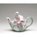 August Grove® Asberry Cat 0.63-qt. Teapot Porcelain China/Ceramic in Green/Pink/White | 7.25 H x 8 W x 4.88 D in | Wayfair AGTG3633 42918652