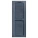 Alpha Shutters Cathedral Top Custom Open Louver Shutters Pair Vinyl, Solid Wood in Blue | 75 H x 18 W x 1 D in | Wayfair L318075610