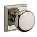 Baldwin Round Privacy Door Knob w/ Traditional Square Rose Brass in Gray | 11.1 H x 5.9 W x 3.6 D in | Wayfair 9BR3532-167