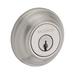 Baldwin Traditional Round Single Cylinder Deadbolt w/ Smartkey Brass in Gray | 5.1 H x 4.8 W x 3.1 D in | Wayfair 9BR3800-627