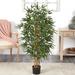 Primrue 42" Artificial Bamboo Tree in Pot Silk/Plastic | 48 H x 36 W x 32 D in | Wayfair BAYI7626 38023572