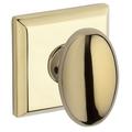 Baldwin Ellipse Privacy Door Knob w/ Traditional Square Rose in Yellow | 6.2 H x 3.8 W x 11.1 D in | Wayfair 9BR3530-594
