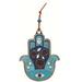 Ben and Jonah Ultimate Judaica Metal Hamsa Stainless Steel in Green/Blue | 4.5 H x 3.5 W x 0.1 D in | Wayfair MGW-PHCPTE