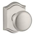 Baldwin Round Privacy Door Knob w/ Traditional Arch Rose Brass in Gray | 11.2 H x 6 W x 3.8 D in | Wayfair 9BR3530-599