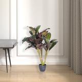 AllModern Real Touch Floor Dracaena Plant in Pot Plastic in Black | 30 H x 30 W x 30 D in | Wayfair BAYI3894 32553612