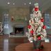 Astoria Grand White Pine Flocked/Frosted Christmas Tree w/ Lights in Green/White | 48 H x 24 W in | Wayfair ATGD7715 41371695