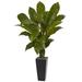 Latitude Run® 39 Artificial Bird's Nest Fern Floor Foliage Plant in Planter Silk/Ceramic/Plastic | 54 H x 29 W x 29 D in | Wayfair